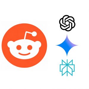 reddit and ai chatbot logos