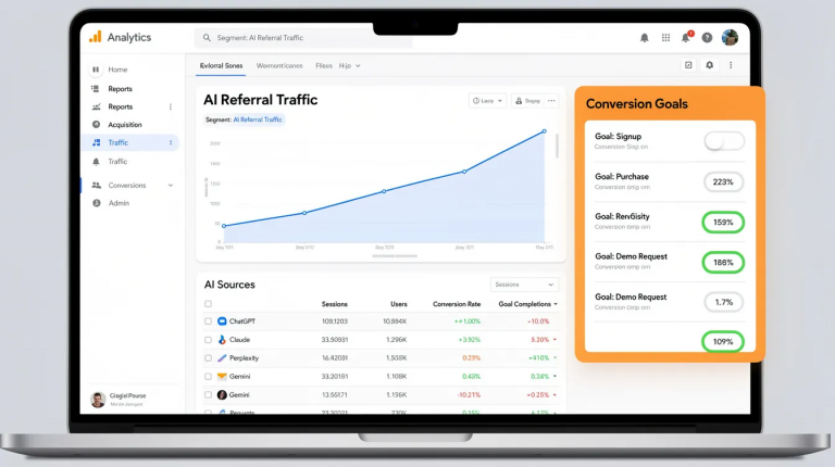 dashboard for measuring ai seo roi