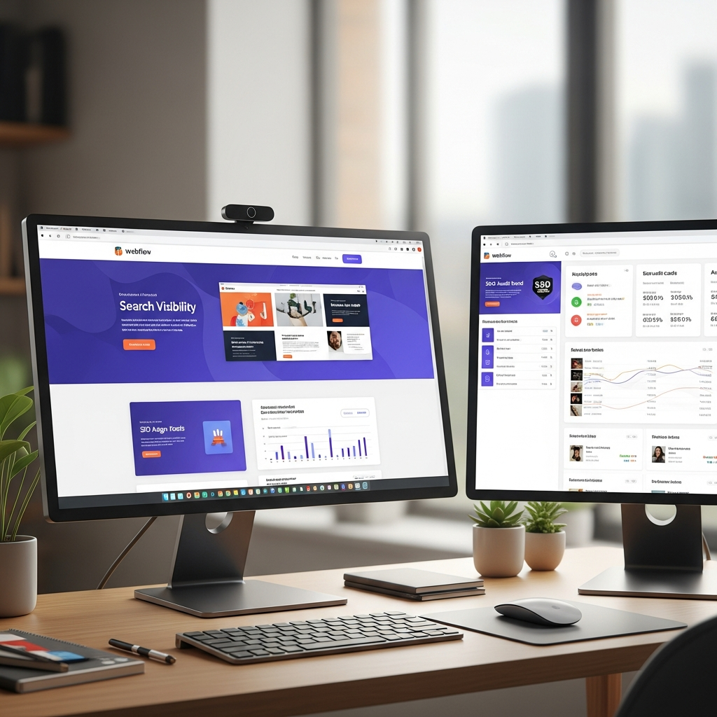 Webflow SEO search strategy workspace